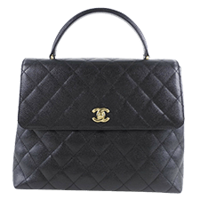 	マトラッセステッチ ハンドバッグ キャビアスキン	