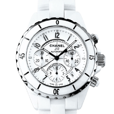 	J12 41mm 白セラミック クロノグラフ	