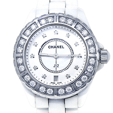 	J12 白セラミック ベゼル&11Pダイヤ	