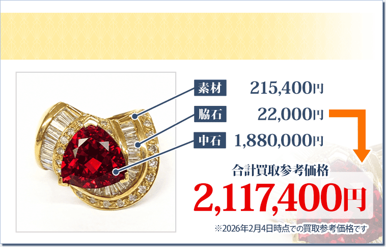 K18 ルビーリング トリリアントカットルビー5.330ct メレダイヤ1.4ct 鑑別書あり
