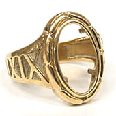 石が取れたリング