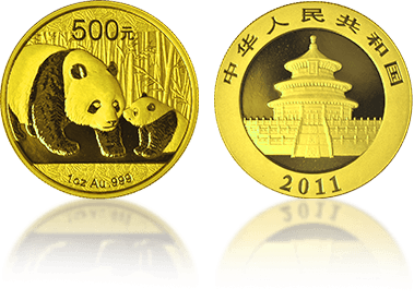 2010 中国  20元  金貨  パンダ  1/20oz