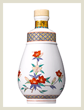 サントリー 響35年 十四代酒井田柿右衛門(さかいだかきえもん)作 濁手(にごしで)山つつじ文洋酒瓶